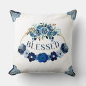 青賛美エレガント金ゴールドフローラのインスピレーション クッション (正面)