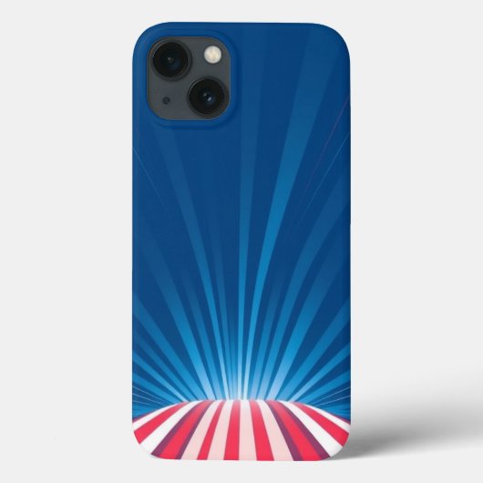 青赤と白線モバイルのパス Case-Mate iPhoneケース (裏面)