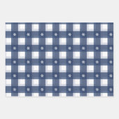 青赤と緑の冬のクリスマスプレッドパターン ラッピングペーパーシート (正面)