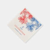 青赤の花火 スタンダードカクテルナプキン (角)