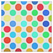 青赤イエローグリーン水玉模様パターン ファブリック (見本)