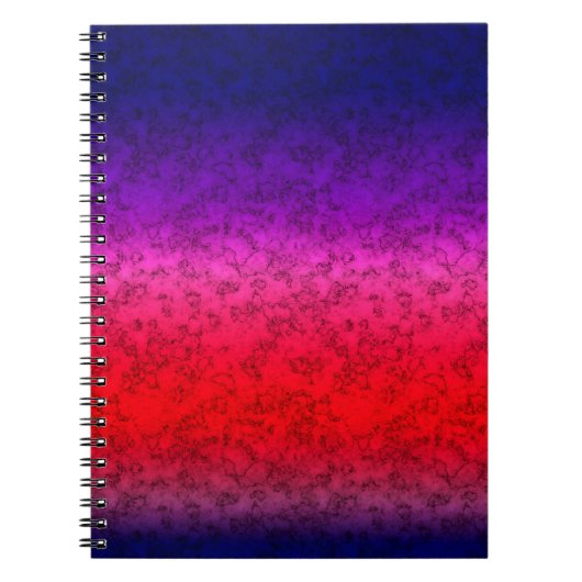 青赤グラデーション ノートブック (正面)