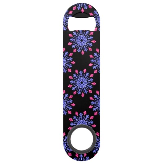 青赤ネオン花 スピード栓抜き (正面)