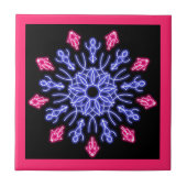 青赤ネオン花 タイル (正面)