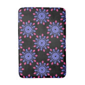 青赤ネオン花 バスマット (正面縦)