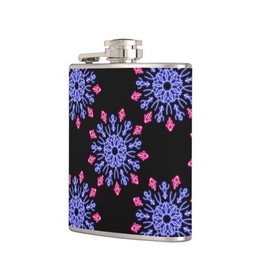 青赤ネオン花 フラスク (左)