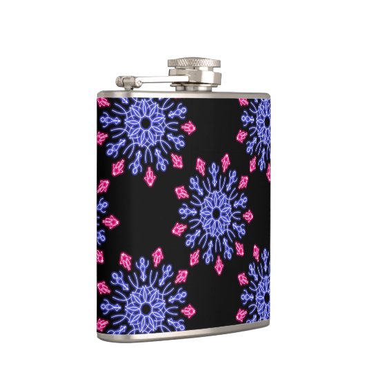 青赤ネオン花 フラスク (右)