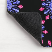 青赤ネオン花 マウスパッド (コーナー)