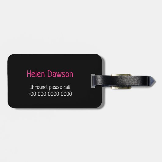 青赤ネオン花 ラゲッジタグ (裏面横)