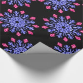 青赤ネオン花 ラッピングペーパー (角)