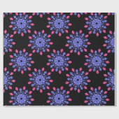 青赤ネオン花 ラッピングペーパー (フラット)