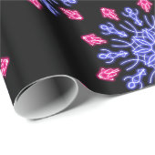 青赤ネオン花 ラッピングペーパー (ロールコーナー)