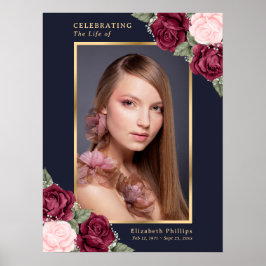 青赤フォト ライフのお祝い 葬儀看板 ポスター