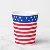 青赤白のストライプに星 紙コップ (右)
