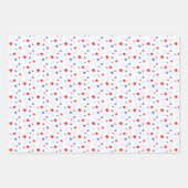 青赤白の星 ラッピングペーパーシート (正面)