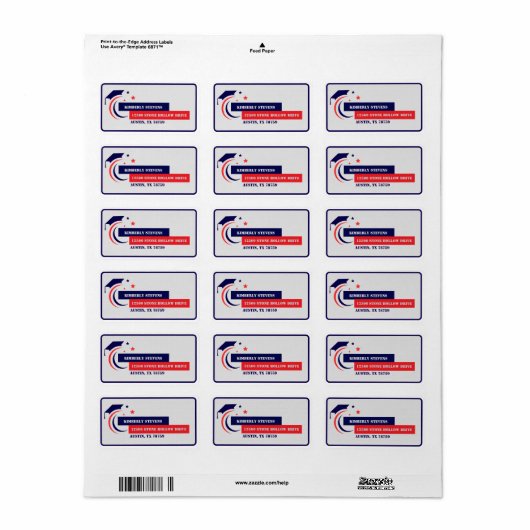 青赤白卒業 ラベル (フルシート)