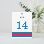 青赤航海のいかり表番号はがき ポストカード (スタンド正面)