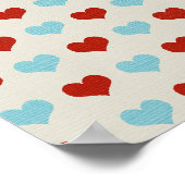 青赤髭とハートグリッター ポスター (角)