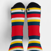 青赤黄ストライプ色 ソックス (上部)