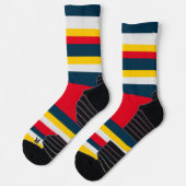 青赤黄ストライプ色 ソックス (左)