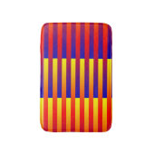 青赤黄ストライプ色 バスマット (正面縦)