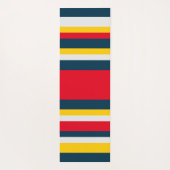 青赤黄ストライプ色 ヨガマット (裏面)