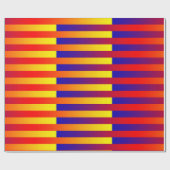 青赤黄ストライプ色 ラッピングペーパー (フラット)