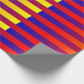 青赤黄ストライプ色 ラッピングペーパー (角)