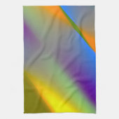 青赤黄緑色抽象芸術模様orangpurple キッチンタオル (縦)