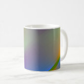 青赤黄緑色抽象芸術模様orangpurple コーヒーマグカップ (正面右)