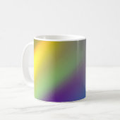 青赤黄緑色抽象芸術模様orangpurple コーヒーマグカップ (正面左)