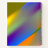 青赤黄緑色抽象芸術模様orangpurple ノートブック (裏面)