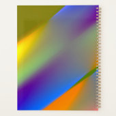 青赤黄緑色抽象芸術模様orangpurple プランナー手帳 (裏面)