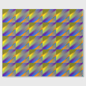 青赤黄緑色抽象芸術模様orangpurple ラッピングペーパー (フラット)