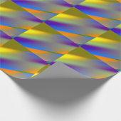 青赤黄緑色抽象芸術模様orangpurple ラッピングペーパー (角)