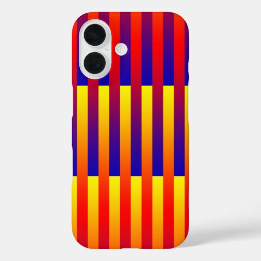 青赤黄色ストライプ Case-Mate iPhoneケース (裏面)