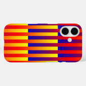 青赤黄色ストライプ Case-Mate iPhoneケース (裏面 (横))