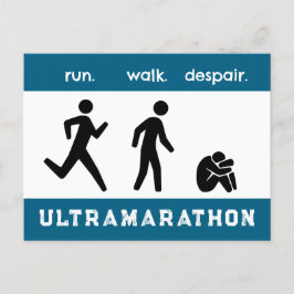 青走。歩け。絶望。ピクトグラムシルエット ポストカード