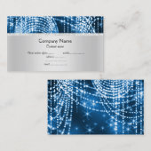 青輝くエレガント半光沢ビジネス 名刺 (正面/裏面)