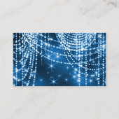 青輝くエレガント半光沢ビジネス 名刺 (裏面)