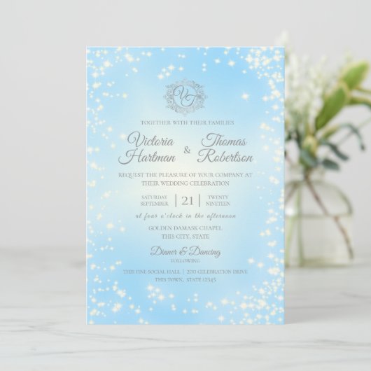 青輝く空結婚の 招待状 (スタンド正面)