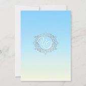 青輝く空結婚の 招待状 (裏面)