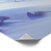 青輝く色の冬の凍ってい背景 ポスター (角)