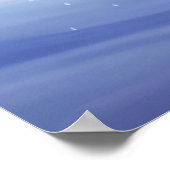 青輝く色の冬の凍ってい背景 ポスター (角)