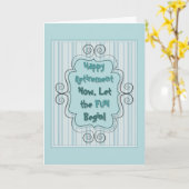 青退職した渦巻 カード (黄色い花)