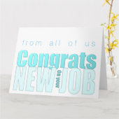 青透明性新しいジョブおめでとうXLカード カード (黄色い花)