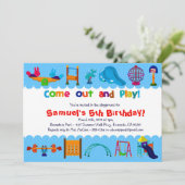 青運動場-バースデーパーティ招待状 招待状 (スタンド正面)