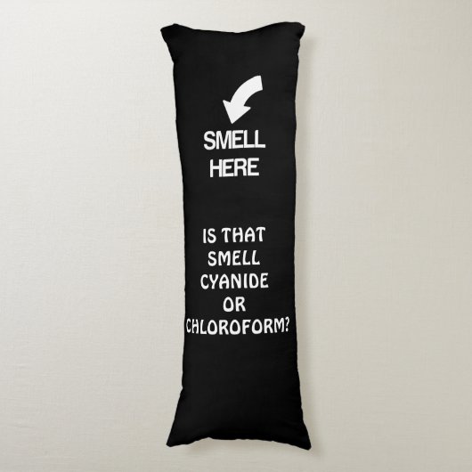 青酸またはクロロホルムのジョークの枕のにおい ボディピロー (正面縦)