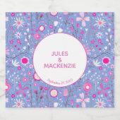 青野花花柄 リキュールボトルラベル (シングルラベル)