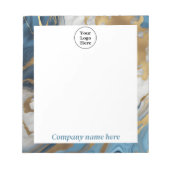 青金と白の大理石 ノートパッド (正面)